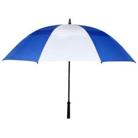 Customized Royal Blue And White 62 Incharc Vented Golf Umbrellas