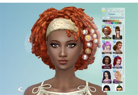 Sims 4 Hairs ~ Mystufforigin Tight Curls Bandana
