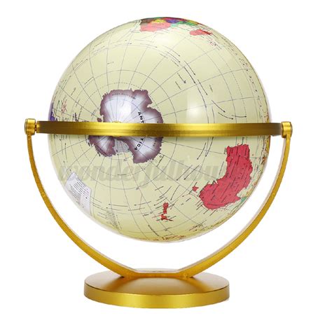 32cm Vintage Style Rotating Globe Swivel Map Earth Geography World Toy