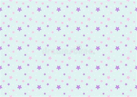 Little Star With Pastel Tone Seamless Pattern Vector Ep82 Stock