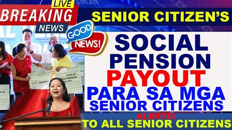 Social Pension Payout Para Sa Mga Indigent Senior Citizens Youtube