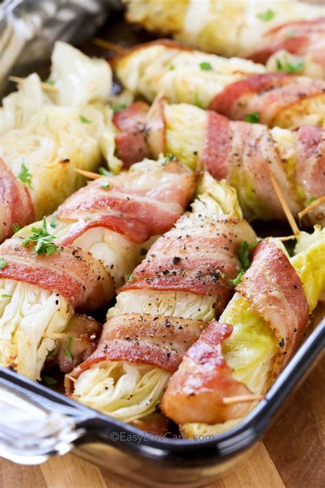 First time in awhile that all 5 members of my family liked the same dish! Bacon Wrapped Cabbage (keto/low carb) | Recipe | Cabbage and bacon, Recipes, Keto side dishes