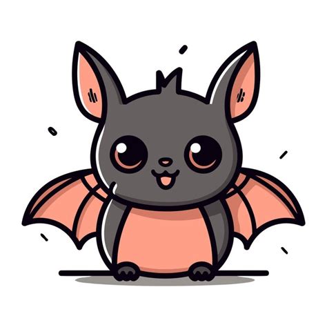 Premium Vector Cute Bat Cartoon Character Vector Illustration Cute