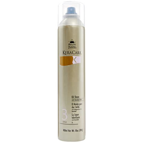 • contains rich natural oils. KeraCare Oil Sheen with Humidity Block