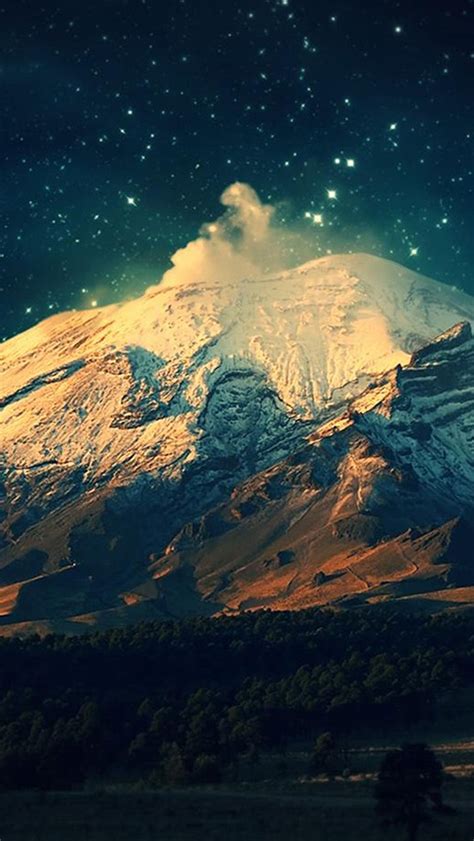 Nature Flare Snowy Mountain In Sky Landscape Iphone Wallpapers Free