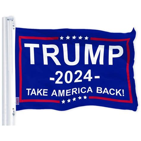 trump take america back 2024 flag blue 3x5 feet printed 150d indoor outdoor vibrant