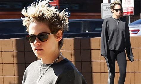 Kristen Stewart Brings Back The 80s With Punk Hairdo And Chain