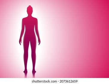 Beautiful Naked Woman Standing On Bright Stock Vector Royalty Free