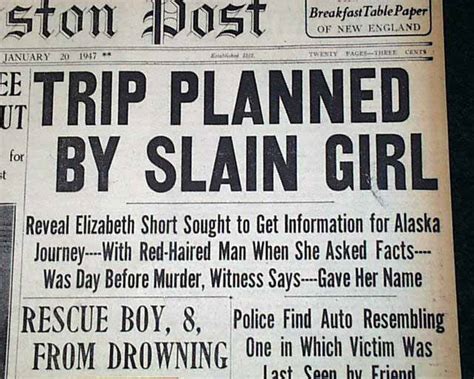 Local Newspaper Coverage Of The Black Dahlia Murder Case