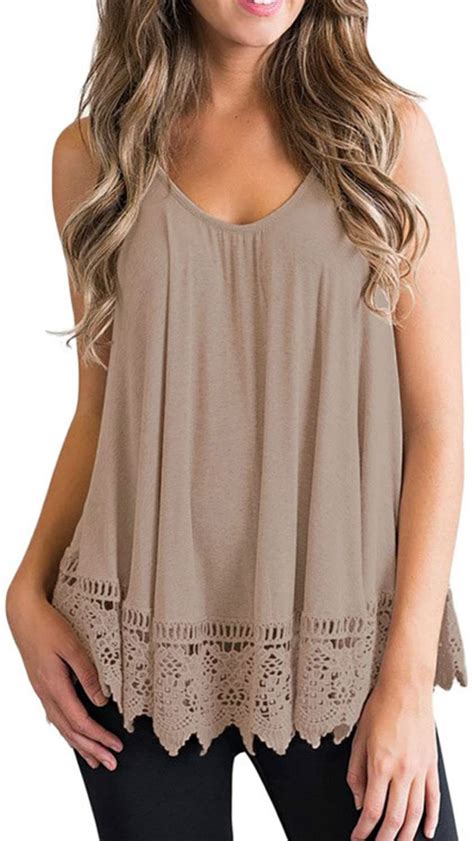 Flowy Tank Tops Camis Scoop Neck Sleeveless Loose Fit Flowy Tank Tops