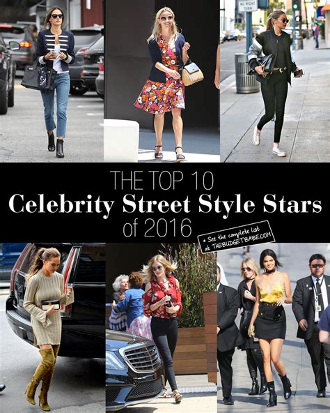 The Budget Babe S Top 10 Celebrity Street Style Stars Of 2016 The Budget Babe Affordable