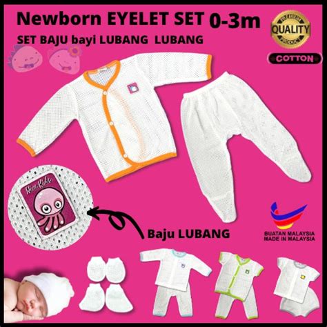 Newborn Baby Wear Infant Summer Suit Baju Set Bayi Berjaringbaju