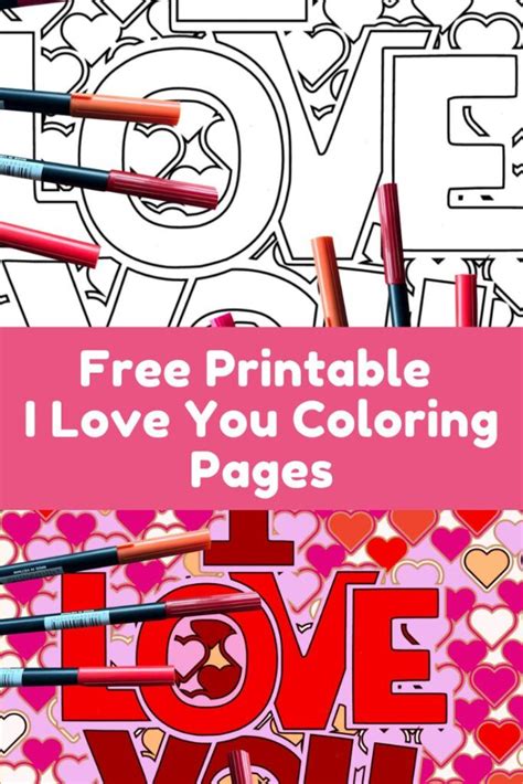 Free I Love You Coloring Pages ⋆ Extraordinary Chaos