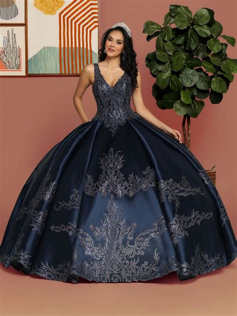q by davinci style 80531 mikado ball gown quinceanera dress with v neckline and corset back