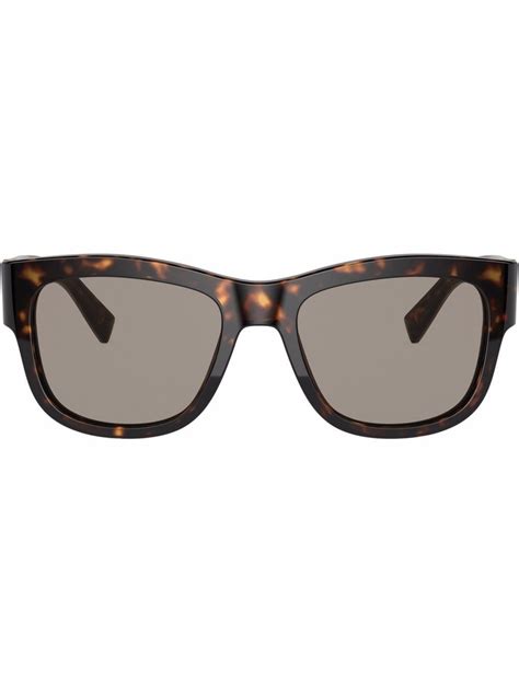 Dolce And Gabbana Square Frame Tortoiseshell Sunglasses In Braun Modesens