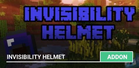 Mod Invisibility Helmet For Minecraft