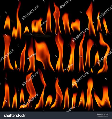 High Resolution Fire Collection Isolated On Stock Photo 311847266