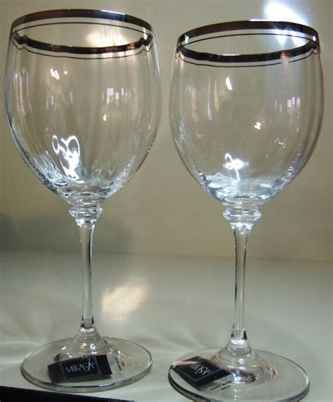 Mikasa Stephanie Platinum Crystal Wine Glass 8 Oz Only