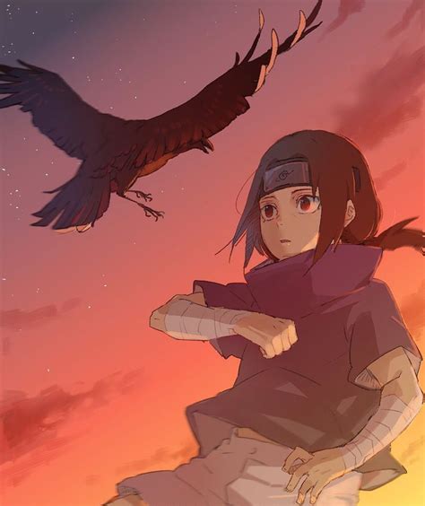 Itachi Uchiha And His Crows Naruto And Sasuke Anime Naruto Itachi