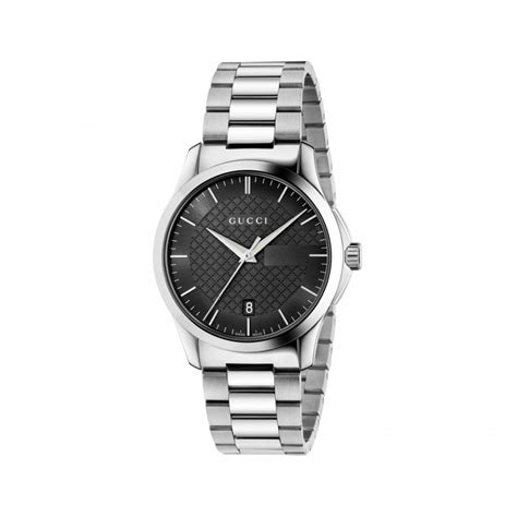 Gucci Gents G Timeless Black Dial Bracelet Quartz Watch