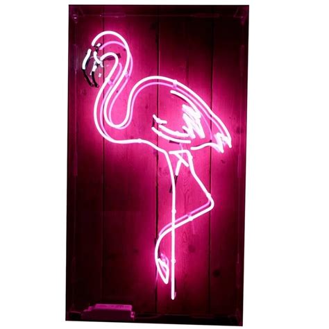 Pink Flamingo Neon Light At 1stdibs