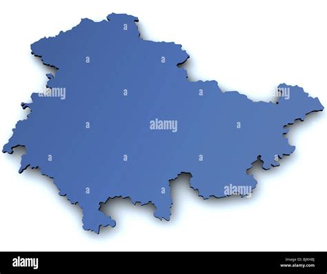Mapa Del Estado Alem N De Turingia Prestados En D Con Una Ligera