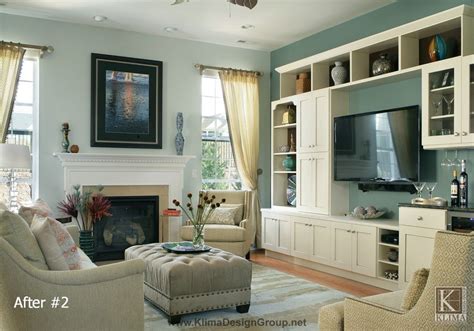Living Room With A Built In Bar Wall Unit Decorating Ideas