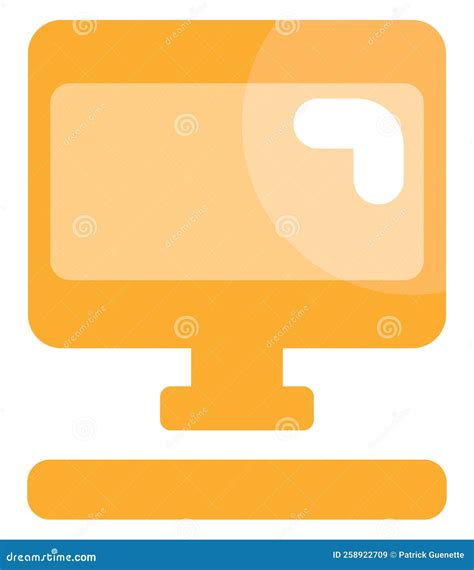 Yellow Computer Icon Stock Vector Illustration Of Device 258922709