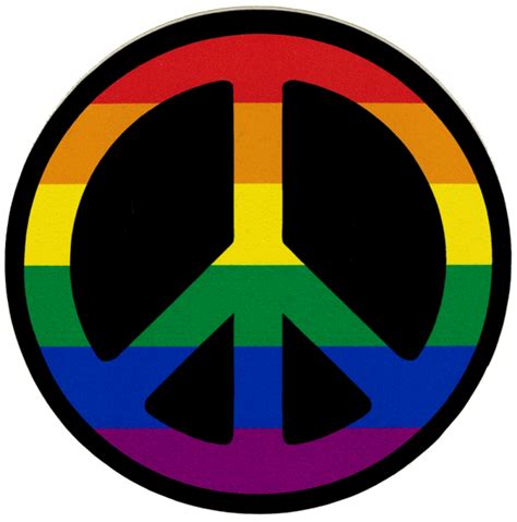 Peace Sign Rainbow Small Bumper Sticker Decal Peace Resource