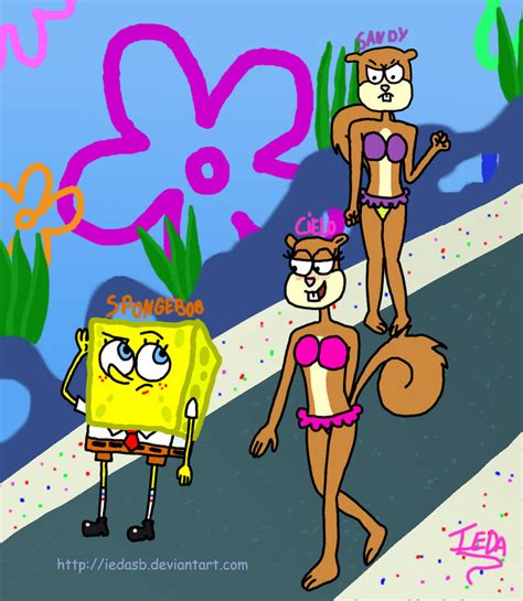 Spongebob Cielo And Sandy By Iedasb On Deviantart