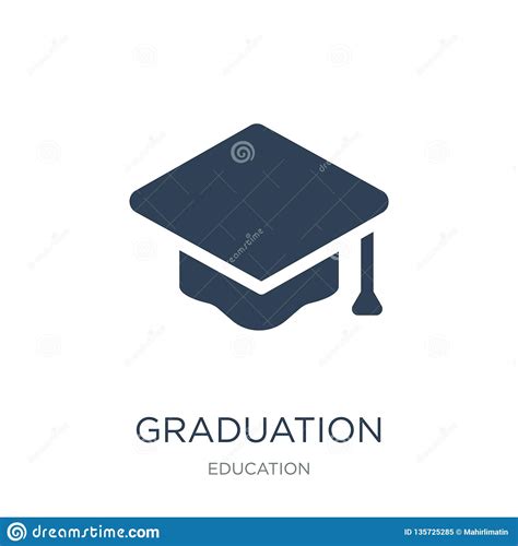 Graduation Mortarboard Icon In Trendy Design Style Graduation
