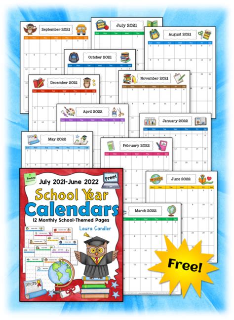 Free School Year Calendar Laura Candler