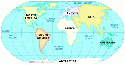 Continents Song Continents And Oceans World Map Continents Images And