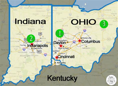 Map Of Ohio And Indiana With Cities Map