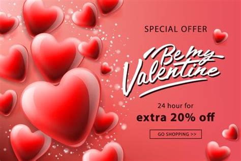 Valentine Day Special Offer Shopping Poster Vector Ai Uidownload