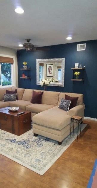 25 Ideas For Living Room Colour Schemes Tan Sofa Blue Living Room