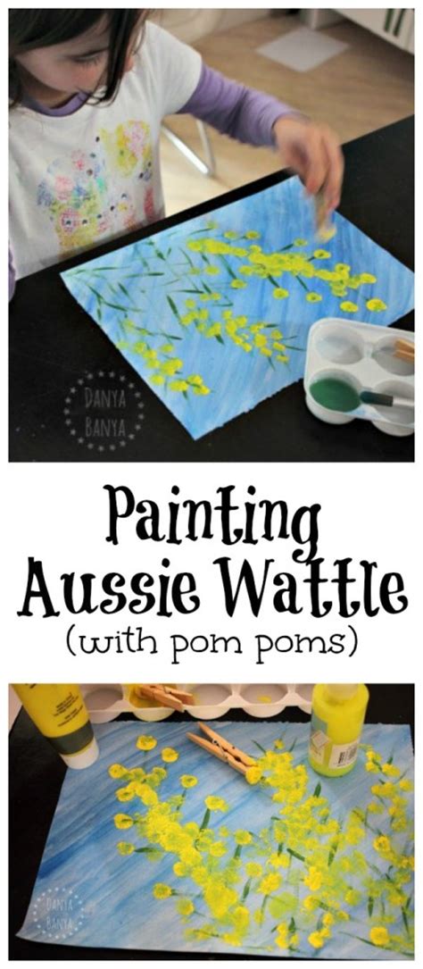 We might be slightly biased, (as sydney, australia is where we call home), but i believe australia is an absolutely fascinating place. Wattle Painting with Pom Poms {Aussie Art for Kids ...