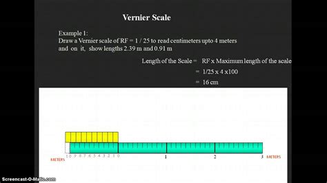 Engineering Drawing Vernier Scale Example 1 - YouTube