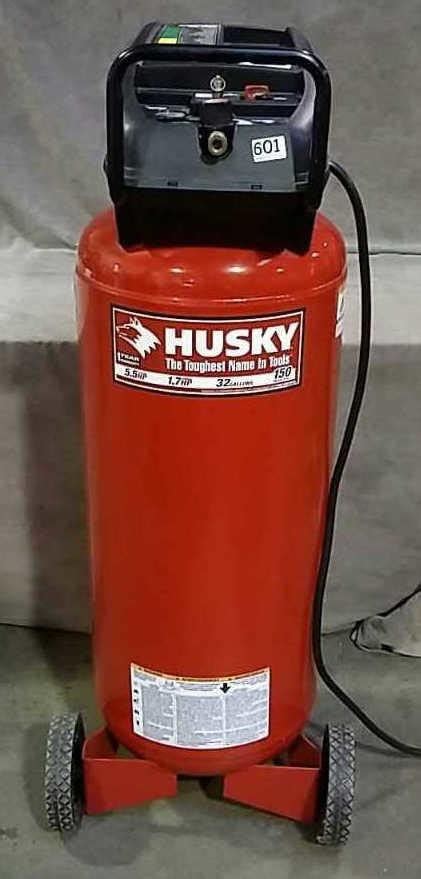 Husky 55 Hp 32 Gal Vertical Air Compressor Auctioneers Who Know