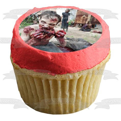 The Walking Dead Zombies Gore Edible Cake Topper Image Abpid03861 A