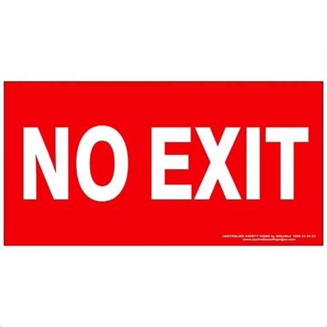 No Exit 350 Discount Safety Signs New Zealand