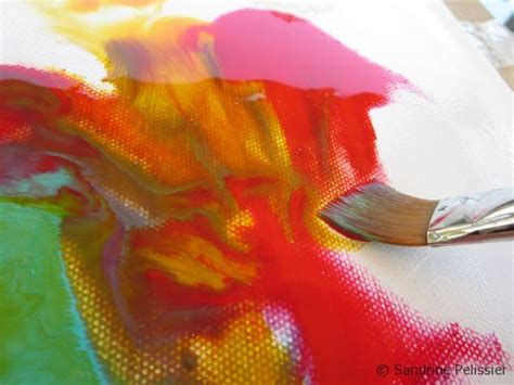 How To Paint Flowers From Imagination With Acrylic Ink On Canvas