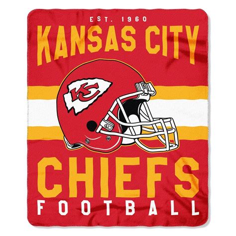 Kansas City Chiefs Blanket 50x60 Fleece Singular Design Kansas City