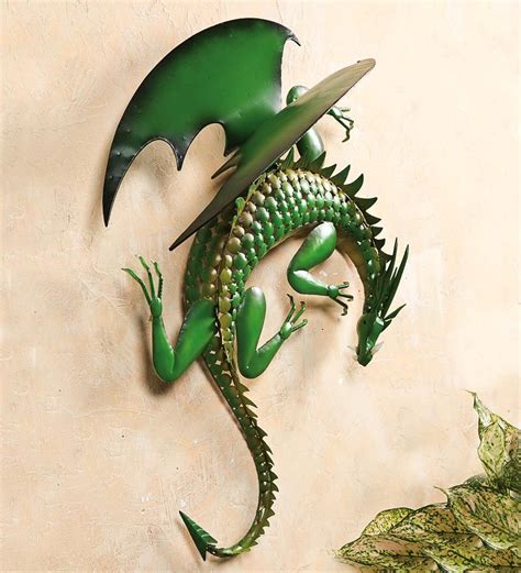 Climbing Green Dragon Metal Wall Art New Item At Wind And Weather28