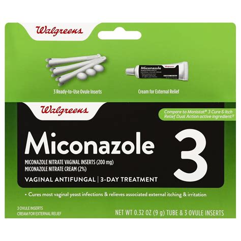 Walgreens Miconazole 3 Ovules 3 Day Treatment Walgreens