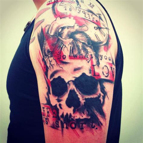 Tattoo Artist Mel Wink Combines Graphics A Human Skull