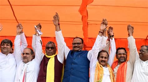 Ghosi Assembly Bypoll Show Of Nda Unity At Nomination Filing Of Dara