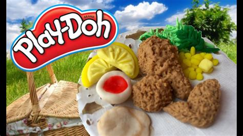 Play Doh Food Creations How To Make Playdoh Fried Chicken Fastfood Playdough Food Fun Tutorial