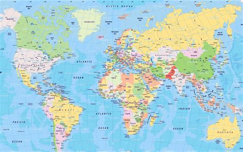 High Resolution Printable World Map
