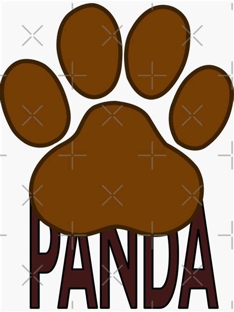 Panda Paw Print Sticker By Hassan 88 Redbubble